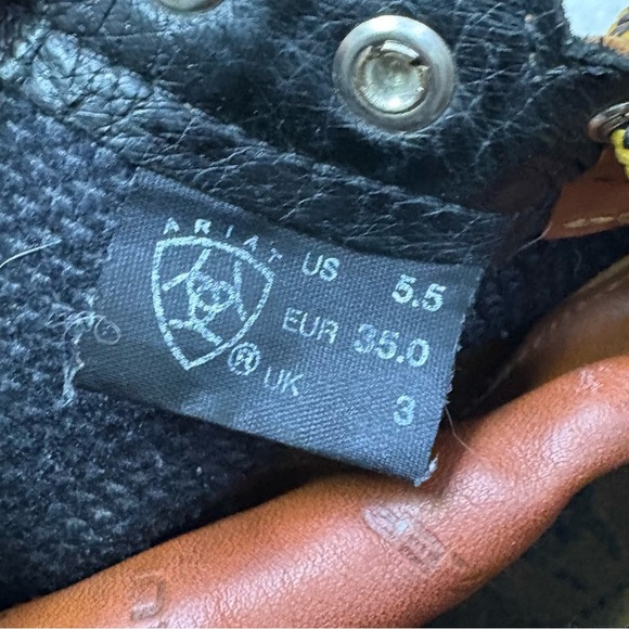 Ariat Wom. 5.5 Lace Up Roper Boots Cowboy Western Leather Kiltie Rodeo Stampede - Picture 7 of 11